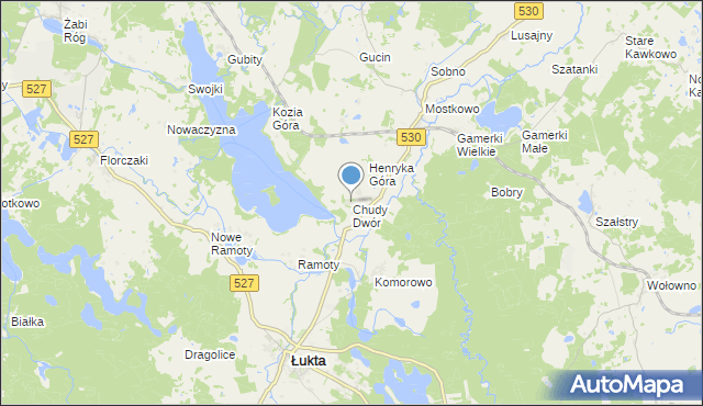 mapa Chudy Dwór, Chudy Dwór na mapie Targeo